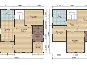 Дом 8 на 8 с тремя спальнями  для постоянного проживания  - проекты и цены со сборкой под ключ