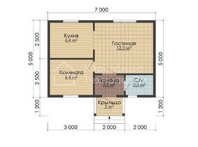 Одноэтажный дом 5 на 7  для постоянного проживания  - проекты и цены со сборкой под ключ