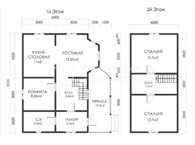 Дом 6 на 9 с эркером для постоянного проживания  - проекты и цены со сборкой под ключ