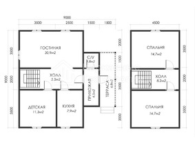 Дом 9 на 9 с верандой  для постоянного проживания  - проекты и цены со сборкой под ключ