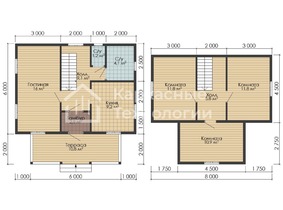 Дом 8 на 8 с тремя фронтонами  для постоянного проживания  - проекты и цены со сборкой под ключ