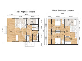 Полутораэтажный барнхаус 8 на 9  для постоянного проживания  - проекты и цены со сборкой под ключ