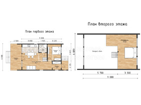 Полутораэтажный барнхаус 6 на 9  для постоянного проживания  - проекты и цены со сборкой под ключ
