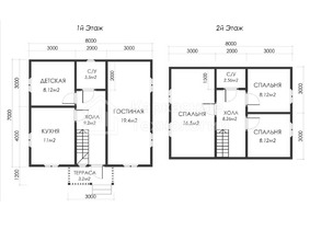 Дом 7 на 8 с ломаной крышей  для постоянного проживания  - проекты и цены со сборкой под ключ