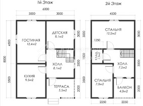 Дом 6 на 8 с ломаной крышей для постоянного проживания  - проекты и цены со сборкой под ключ