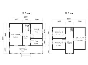 Дом 8 на 8 с кукушкой  для постоянного проживания  - проекты и цены со сборкой под ключ