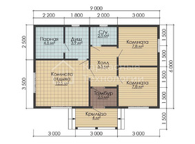 Одноэтажная баня 6 на 9 с крыльцом проект и цена