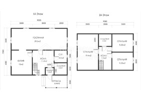 Дом 7.5  на 9  для постоянного проживания  - проекты и цены со сборкой под ключ