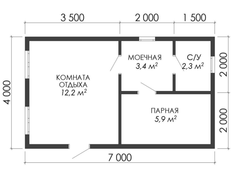 Проект каркасной бани «Радушная»